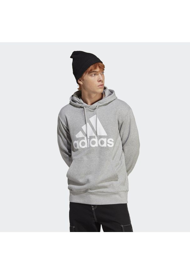 Adidas - Essentials French Terry Big Logo Hoodie. Typ kołnierza: kaptur. Kolor: szary. Sport: fitness