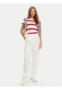 TOMMY HILFIGER - Tommy Hilfiger T-Shirt Script WW0WW45746 Czerwony Regular Fit. Kolor: czerwony. Materiał: bawełna #4