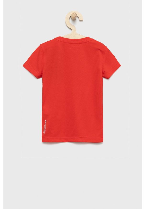 CMP t-shirt dziecięcy kolor czerwony gładki. Okazja: na co dzień. Kolor: czerwony. Materiał: skóra. Wzór: gładki. Styl: casual