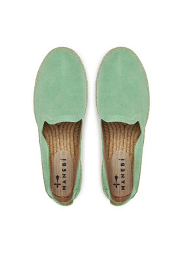 Manebi Espadryle R 7.7 D0 Zielony. Kolor: zielony. Materiał: zamsz, skóra