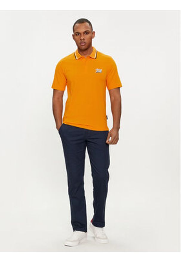 Jack & Jones - Jack&Jones Polo Tevor 12228781 Pomarańczowy Standard Fit. Typ kołnierza: polo. Kolor: pomarańczowy. Materiał: bawełna