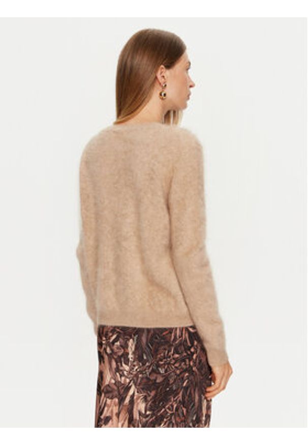 ViCOLO Sweter 22016S Beżowy Regular Fit. Kolor: beżowy. Materiał: kaszmir