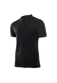 Hi-tec - Koszulka sportowa męska Hi-Tec Romso. Typ kołnierza: polo. Kolor: czarny. Styl: sportowy