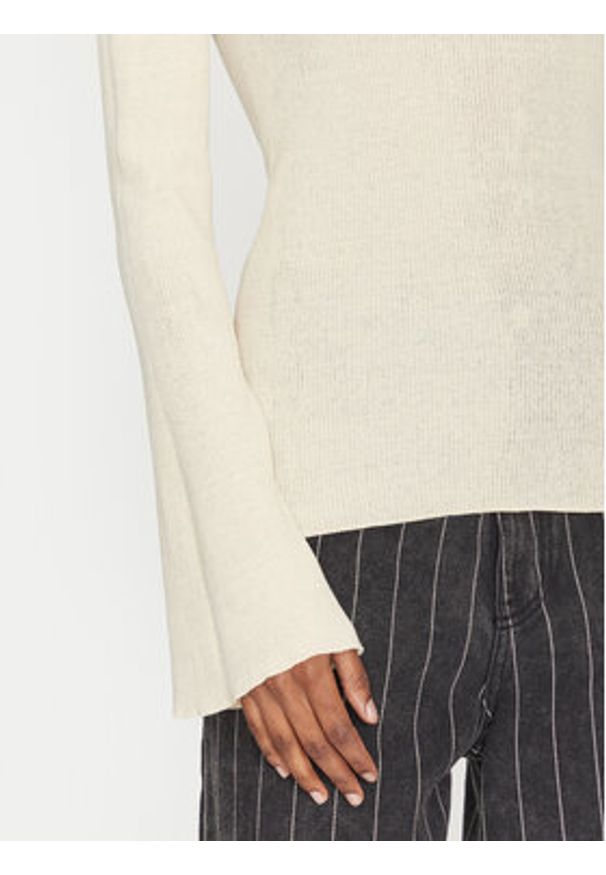 Day Birger et Mikkelsen - DAY BIRGER ÉT MIKKELSEN Sweter Teran DAY65243760 Beżowy Slim Fit. Kolor: beżowy. Materiał: bawełna