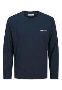 Jack & Jones Piżama Everest 12273632 Granatowy Standard Fit. Kolor: niebieski. Materiał: bawełna #5