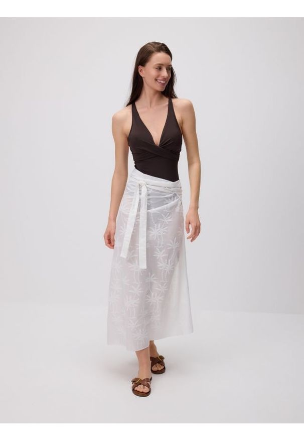 Reserved - Sarong z wiązaniem - biały. Kolor: biały