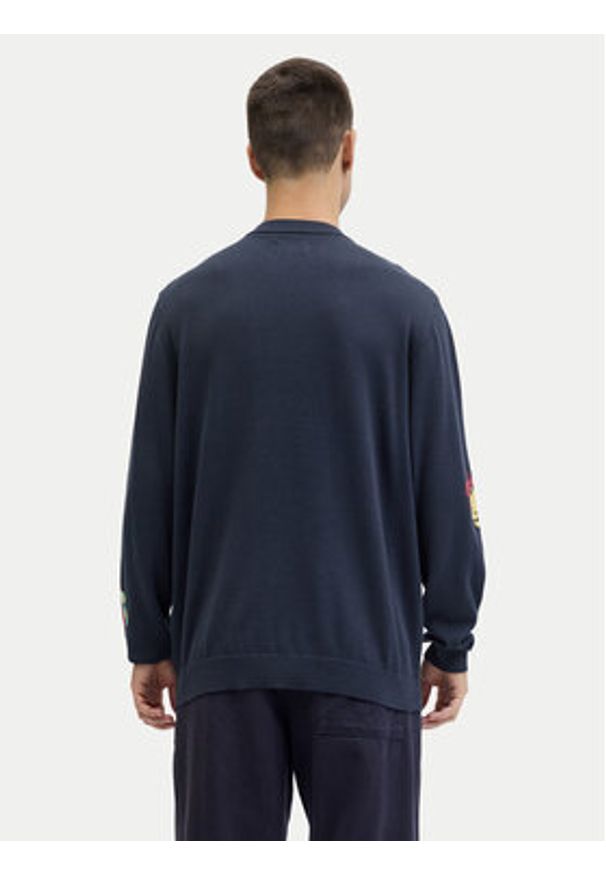 Jack & Jones Sweter Holiday 12287994 Granatowy Relaxed Fit. Kolor: niebieski. Materiał: bawełna