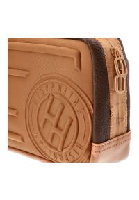 Brązowa Stylowa Torebka Damska Hispanitas. Kolor: brązowy. Wzór: kolorowy. Materiał: skórzane. Styl: elegancki #5