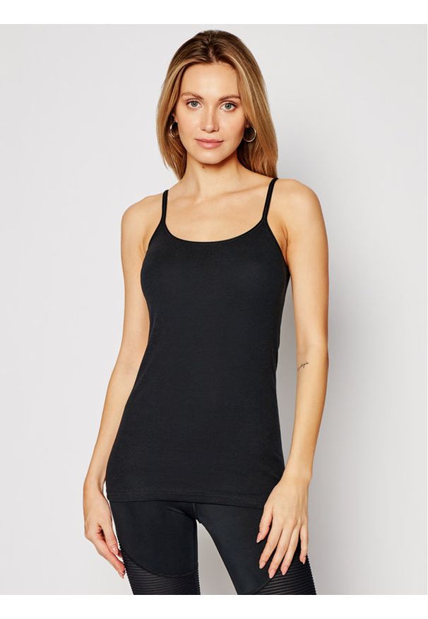 Triumph Top Katia Basics 10181825 Czarny Slim Fit. Kolor: czarny. Materiał: bawełna