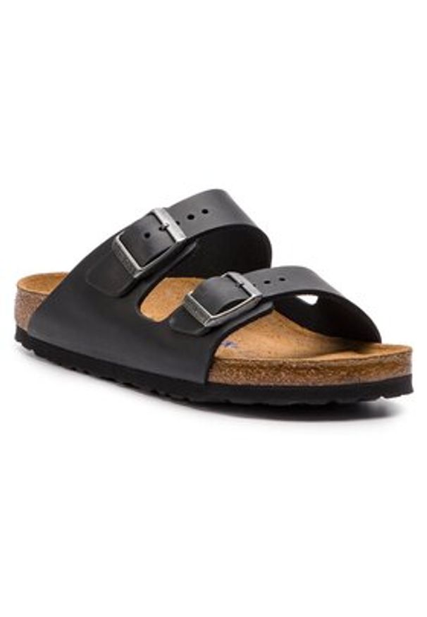 Birkenstock Klapki Arizona Bs 0752483 Czarny. Kolor: czarny. Materiał: skóra, nubuk