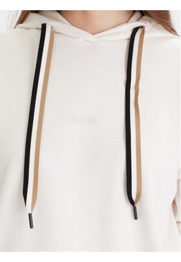 BOSS - Boss Bluza CP Stripe 50524760 Écru Regular Fit. Kolor: kremowy. Materiał: bawełna