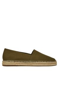 Calvin Klein Espadryle Espadrille Cv Logo HM0HM01808 Khaki. Kolor: brązowy. Materiał: materiał