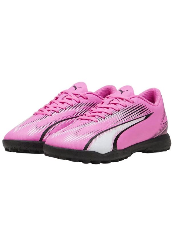 Puma - Buty Ultra Play TT Dla Dzieci. Kolor: różowy, zielony, wielokolorowy, brązowy, biały. Sport: piłka nożna