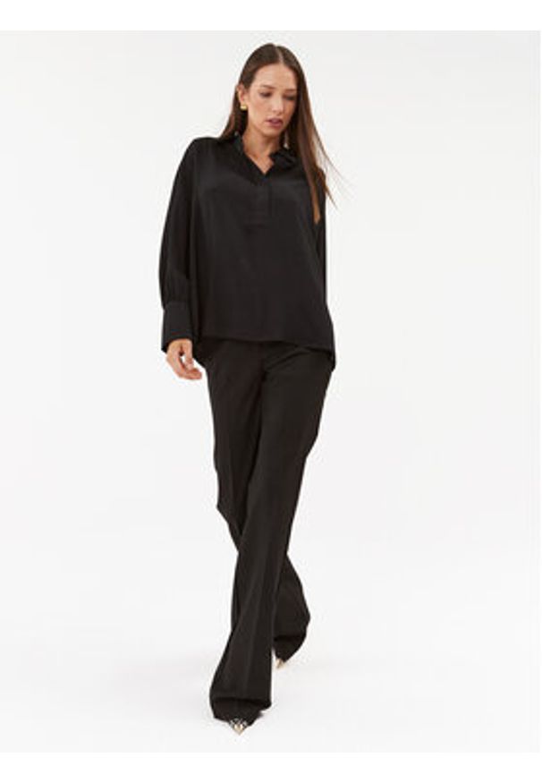 Marella Spodnie materiałowe Lerici 2331361838200 Czarny Regular Fit. Kolor: czarny. Materiał: syntetyk