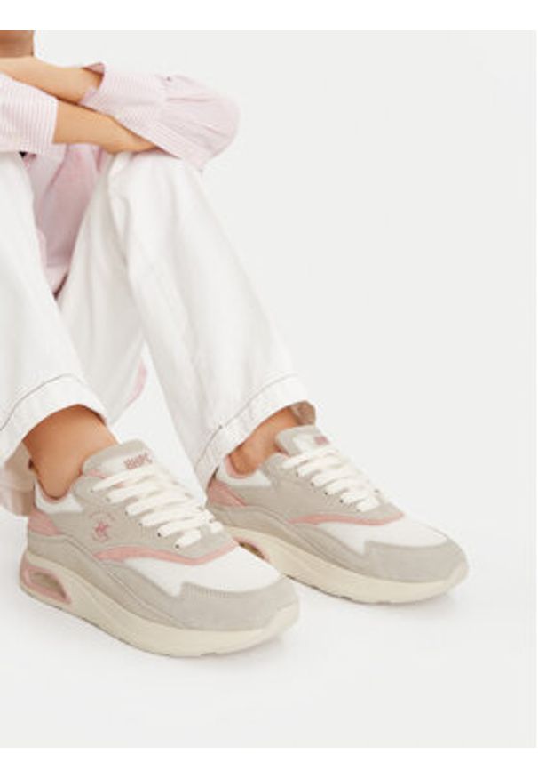 Beverly Hills Polo Club Sneakersy EO-L2400612 Beżowy. Kolor: beżowy. Materiał: zamsz, skóra