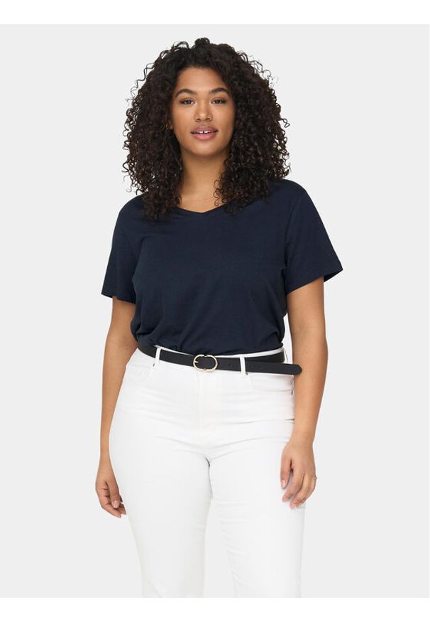 ONLY Carmakoma T-Shirt 15285965 Niebieski Regular Fit. Kolor: niebieski