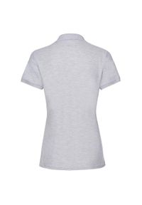 FRUIT OF THE LOOM - Damska Koszulka Polo Premium Heather. Typ kołnierza: polo. Kolor: szary