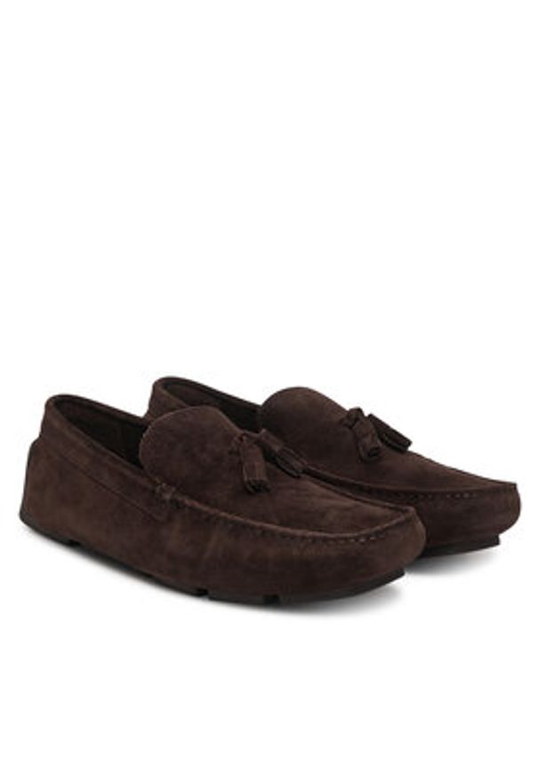 Calvin Klein Mokasyny Driver Tassels Su HM0HM02028 Brązowy. Kolor: brązowy. Materiał: zamsz, skóra