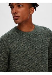 Selected Homme Sweter 16059390 Zielony Regular Fit. Kolor: zielony. Materiał: bawełna #3