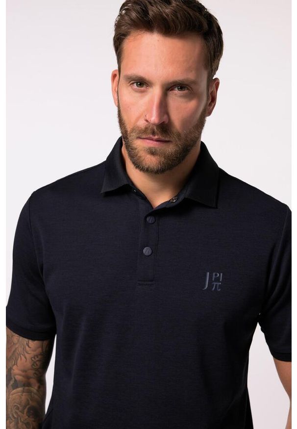 JAY-PI - Męska Funkcyjna koszulka polo trekking rękaw 1/2 pika do rozm. 7XL. Typ kołnierza: polo. Kolekcja: plus size. Kolor: niebieski. Materiał: poliester, materiał