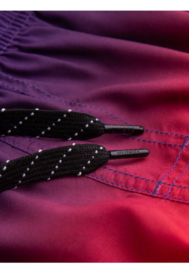 Ombre Clothing - Kąpielówki męskie efekt ombre - pomarańczowe V17 - Rozmiar: XL. Kolor: pomarańczowy. Materiał: poliester, materiał. Wzór: gładki