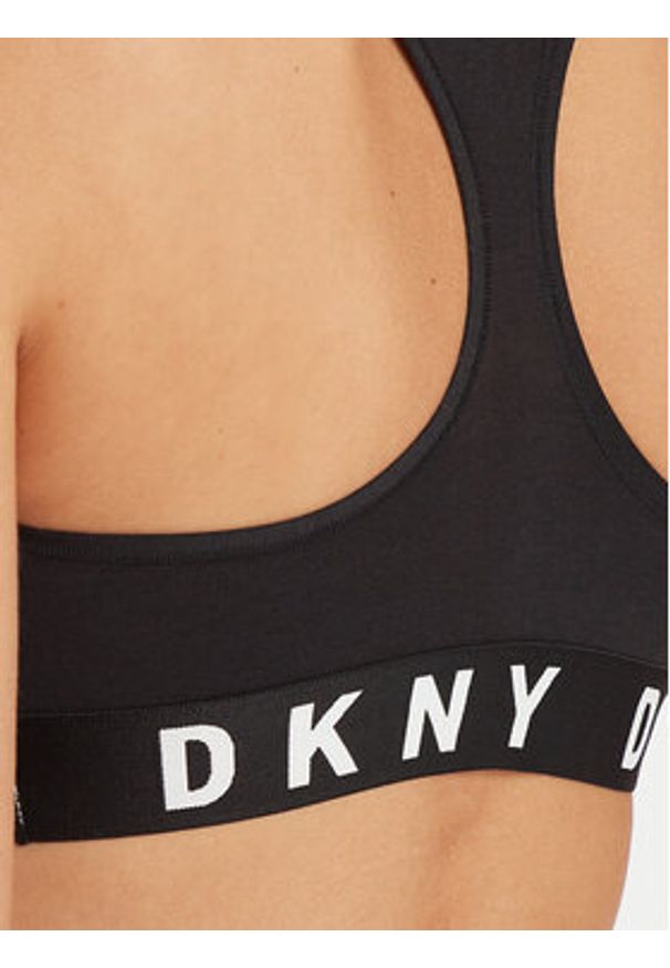 DKNY Biustonosz top DK4519 Czarny. Kolor: czarny. Materiał: bawełna