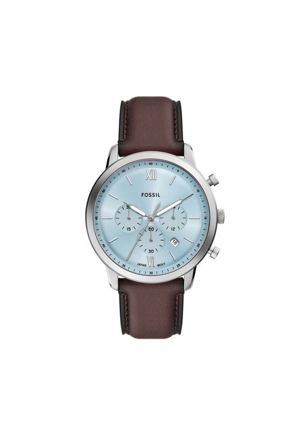 Fossil Zegarek Neutra Chronograph FS6109 Brązowy. Kolor: brązowy. Materiał: skóra