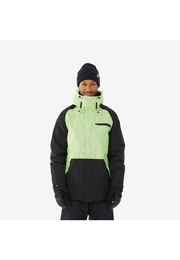 DREAMSCAPE - Kurtka snowboardowa męska Dreamscape SNB 100. Kolor: żółty. Materiał: materiał. Sezon: zima. Sport: snowboard