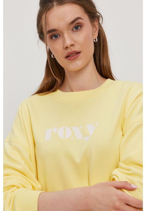 Roxy Bluza damski. Kolor: żółty. Wzór: aplikacja