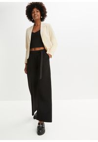 bonprix - Krótki żakiet. Okazja: na spotkanie biznesowe. Kolor: beżowy. Długość: krótkie. Styl: biznesowy #2