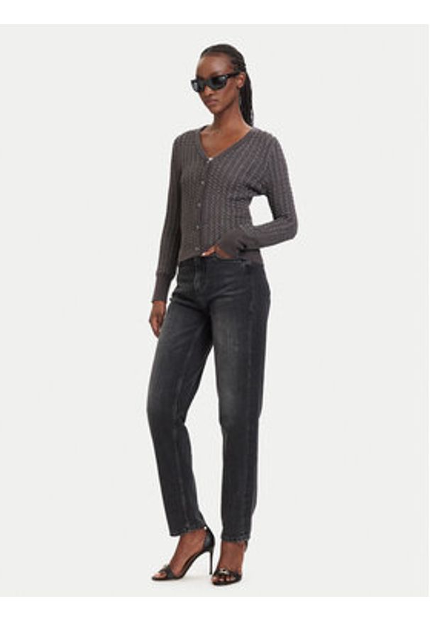 Guess Kardigan W5RR05 Z3KT0 Szary Regular Fit. Kolor: szary. Materiał: wiskoza