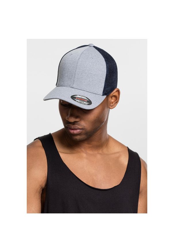 FLEXFIT - Czapka Flexfit mesh. Kolor: wielokolorowy, niebieski, szary. Materiał: mesh