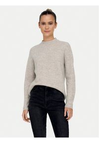 only - ONLY Sweter Camilla 15277080 Beżowy Regular Fit. Kolor: beżowy. Materiał: syntetyk