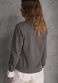 Renee - Ciemnoszara Casualowa Bluza z Bawełną Akko. Okazja: na co dzień. Kolor: szary. Materiał: bawełna. Styl: casual #3