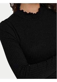 JDY Bluzka Fransiska 15228065 Czarny Slim Fit. Kolor: czarny. Materiał: wiskoza #7