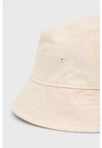 Hugo - HUGO kapelusz bawełniany kolor beżowy bawełniany. Kolor: beżowy. Materiał: bawełna