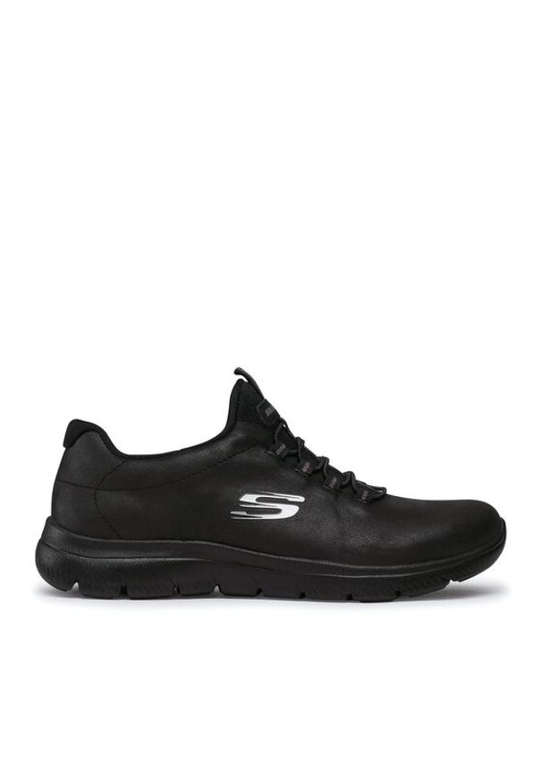 skechers - Skechers Sneakersy Itz Bazik 88888301/BBK Czarny. Kolor: czarny. Materiał: skóra