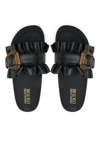 Versace Jeans Couture Klapki 78VA3SM5 Czarny. Kolor: czarny. Materiał: skóra #6