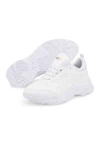 Buty Puma Cassia Sl W 385279 01 białe. Zapięcie: pasek. Kolor: biały. Materiał: guma, materiał, skóra. Wzór: paski #6