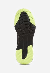 Born2be - Czarno-Zielone Buty Sportowe Sznurowane z Siateczką Delle. Okazja: na co dzień. Kolor: czarny. Materiał: jeans #2