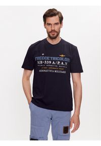 Aeronautica Militare T-Shirt 231TS2086J592 Granatowy Regular Fit. Kolor: niebieski. Materiał: bawełna