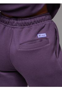 Ombre Clothing - Dresowe szorty unisex ze ściągaczem w pasie – fioletowe V13 - Rozmiar: XS/S. Kolor: fioletowy. Materiał: dresówka. Wzór: aplikacja. Styl: sportowy #11