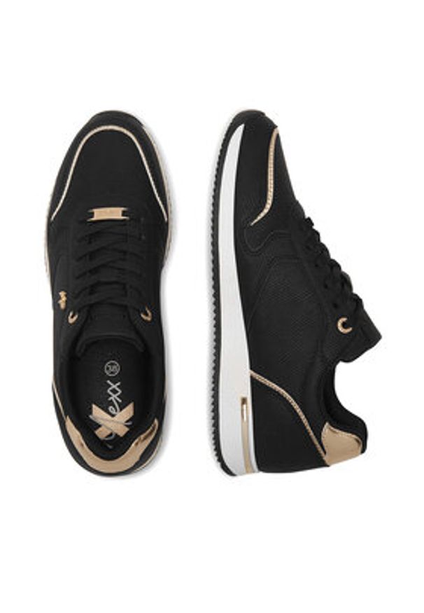 MEXX Sneakersy MIRL1010841W-01 Czarny. Kolor: czarny. Materiał: skóra