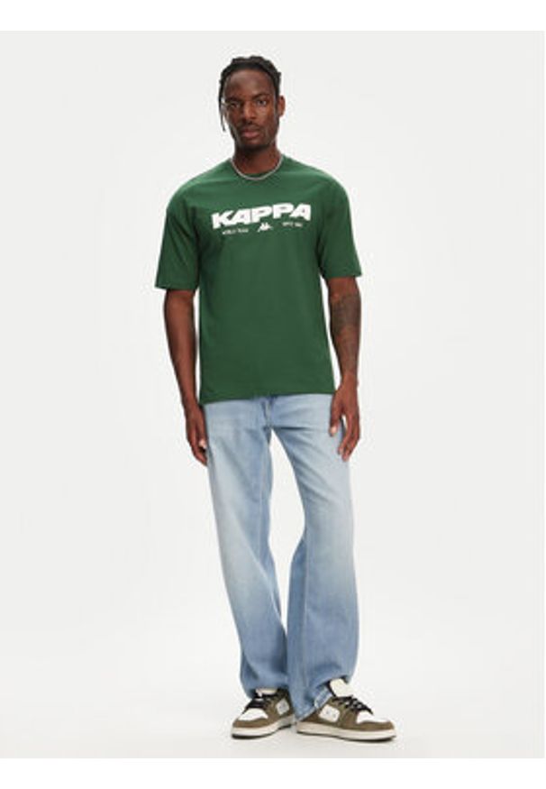 Kappa T-Shirt Nhisso 351S5MW Zielony Regular Fit. Kolor: zielony. Materiał: bawełna