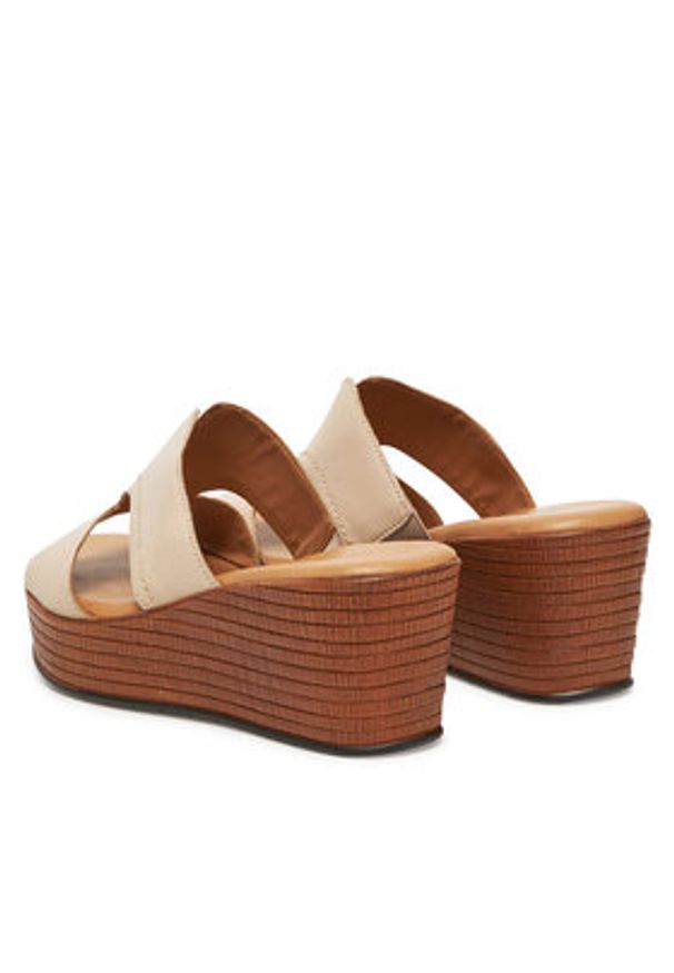 Lasocki Klapki WI16-NYASA-01 Beżowy. Kolor: beżowy. Materiał: skóra