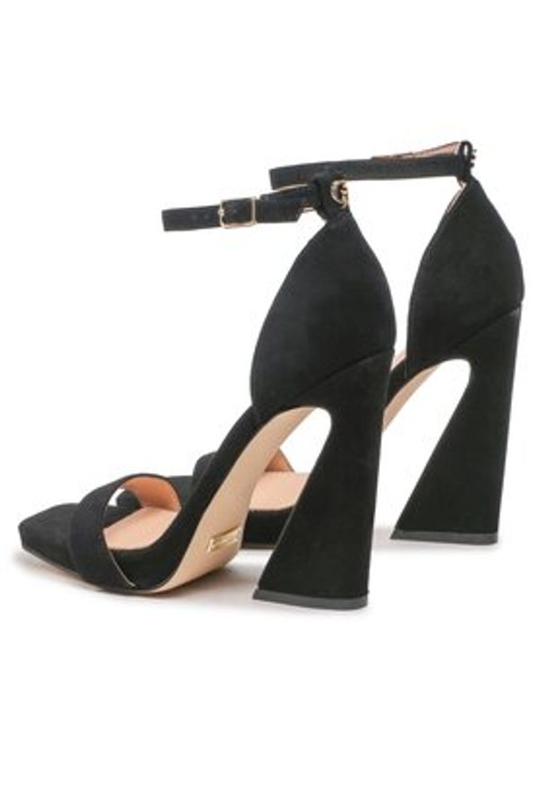 Guess Sandały Morra FL5MRR SUE03 Czarny. Kolor: czarny. Materiał: zamsz, skóra