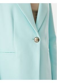 Maryley Marynarka 26EB187/43AC Turkusowy Regular Fit. Kolor: turkusowy. Materiał: syntetyk #4