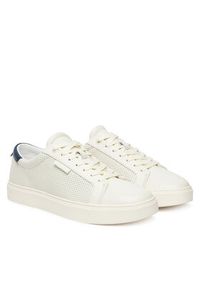 Calvin Klein Sneakersy Clean Cup Low Laceup Perf Lth HM0HM01870 Biały. Kolor: biały. Materiał: skóra #4