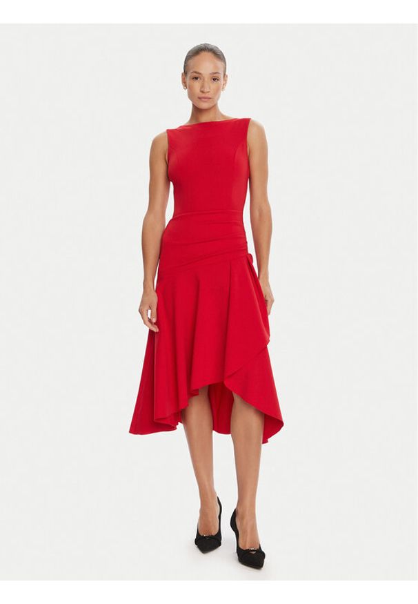 Rinascimento Sukienka koktajlowa CFC0125337003 Czerwony Regular Fit. Kolor: czerwony. Materiał: syntetyk. Styl: wizytowy