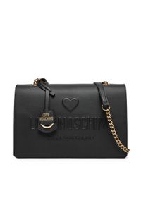 Love Moschino - LOVE MOSCHINO Torebka JC4113PP1ML1000A Czarny. Kolor: czarny. Materiał: skórzane